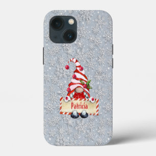 Etui iPhone 13 Mini lutin de Noël festif ajouter un nom