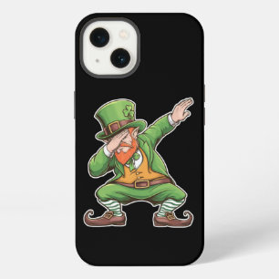 Etui iPhone 13 Lutin vert faisant le dab pour la Saint-Patrick