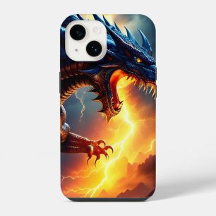 Coque Pour iPhone 14 Lutte contre la foudre du dragon