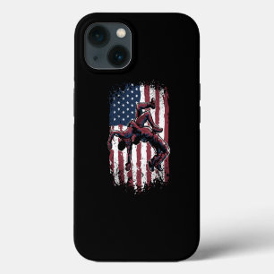 Etui iPhone 13 Lutte USA Drapeau Américain Lutteur de Lutte