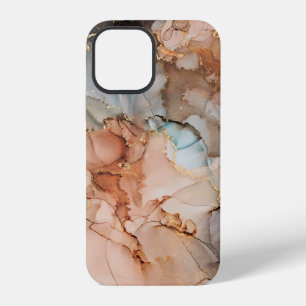 Coque iPhone 12 Luxe naturel abstrait peinture artistique fluide e