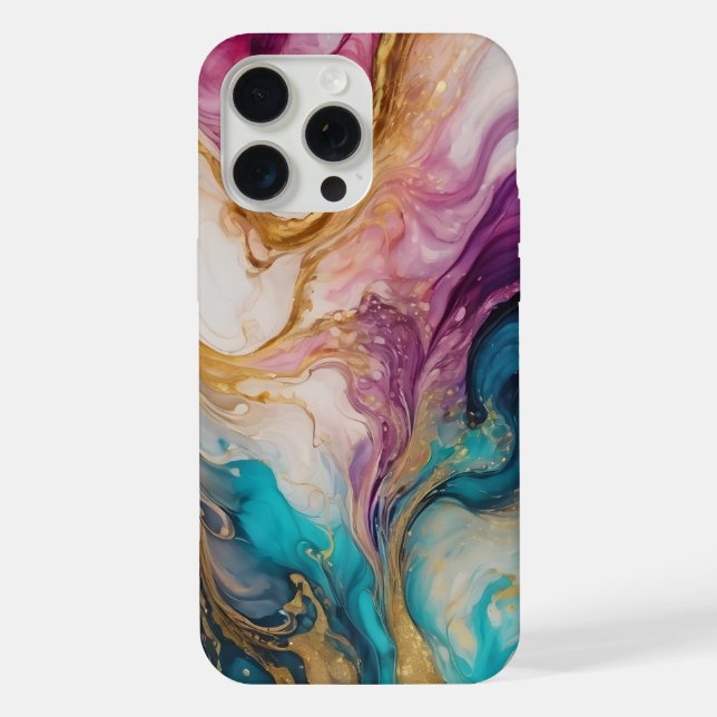 Coque iPhone Luxueux art abstrait naturel (Verso)
