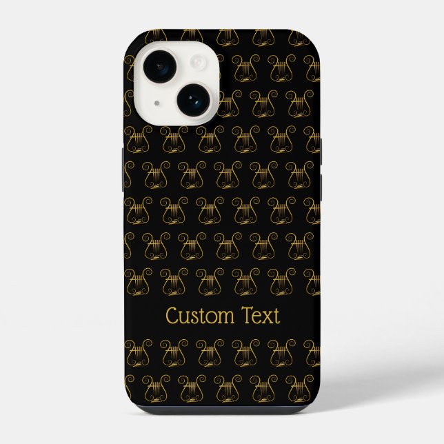 Coque iPhone Lyre d'Or (Verso)