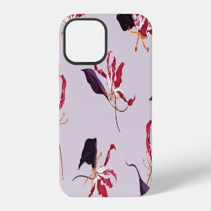 Coque iPhone 12 Lys flamme florissante : Motif de jardin fleuri.