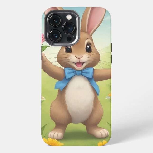 Coque iPhone M. Rabbit Téléphone de Pâques (Verso)