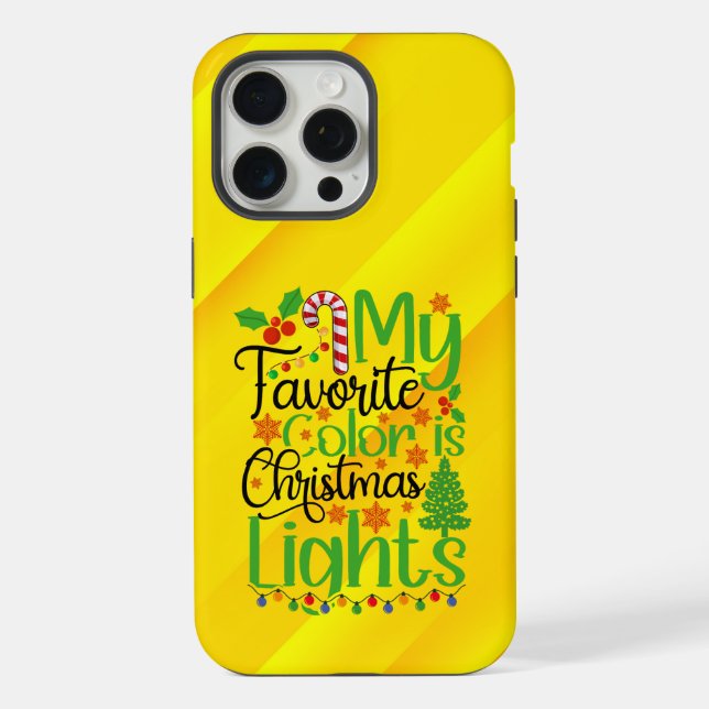 Coque iPhone Ma couleur préférée est Christmas Lights-55667 (Verso)