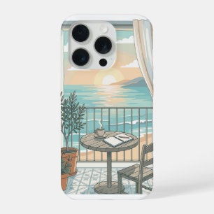 Coque iPhone 15 Pro Ma matinée idéale Balcon ensoleillé et cosy avec