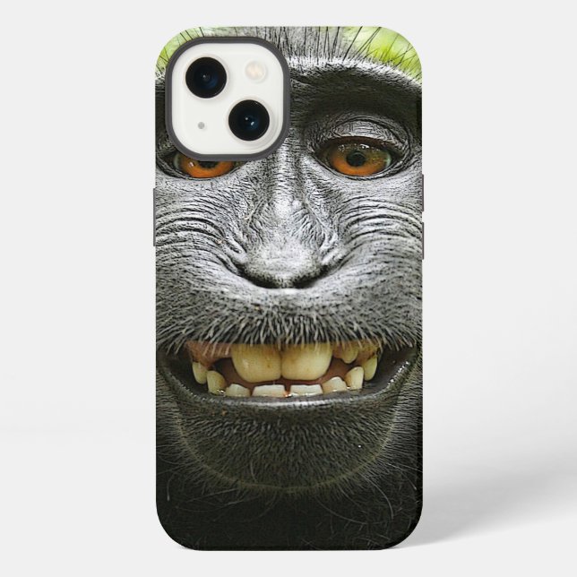 Coque iPhone Macaque souriant (Verso)