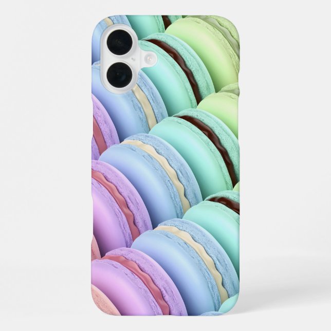 Coque iPhone Macarons français aux couleurs et saveurs différen (Verso)