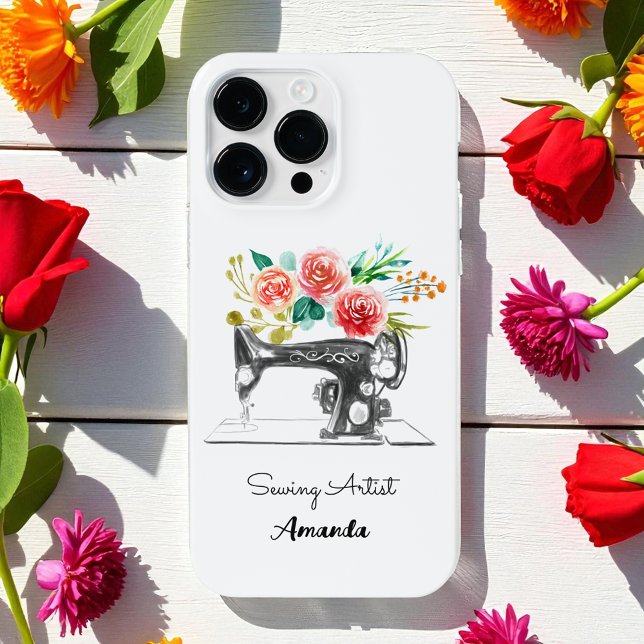 Coque iPhone Machine à coudre sur mesure Seamstress Quilter (Créateur téléchargé)