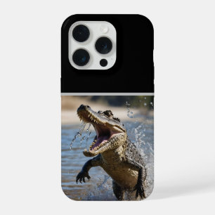 Coque iPhone 15 Pro Mâchoires effrayantes : Crocodile australien sauta