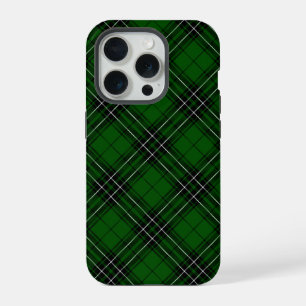 Coque iPhone 15 Pro MacLean Tartan vert et noir plaid