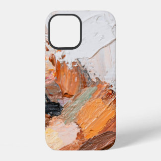 Coque iPhone 12 Macro. Art abstrait. Huile pâteuse expressive en r