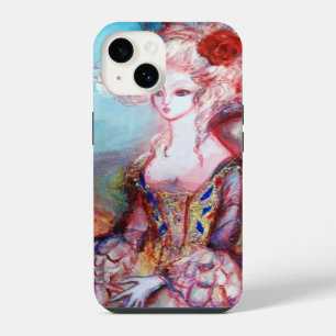 Coque Pour iPhone 14 MADAME POMPADOUR , Élégante Beauté Mode