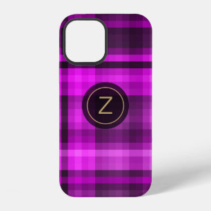 Coque iPhone 12 Madras Hot rose fille Motif Customisé Monogramme