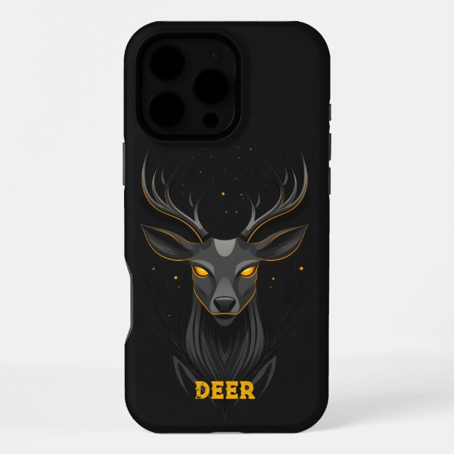 Coque iPhone Magical Deer Black (Verso)