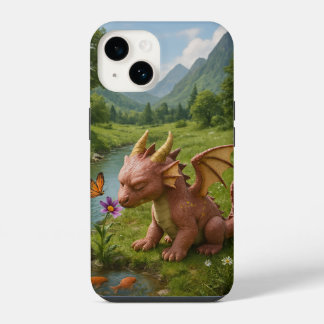 Coque Pour iPhone 14 Magical Dragon Garden iPhone 14 Case – Whimsical F