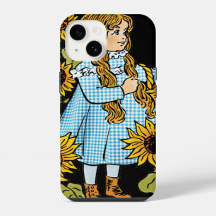 Coque Pour iPhone 14 Magicien vintage de Oz Fairy Tale Dorothy Sunflowe