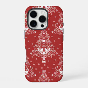 Coque iPhone 16 Pro Magie du sapin de Noël scandinave nordique