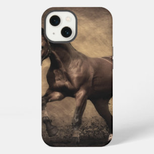Etui iPhone 13 Magnifique coussin décoratif de cheval brun