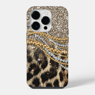Coque Pour iPhone 14 Plus Magnifique Étui à Imprimé Animal Faux Léopard Tend