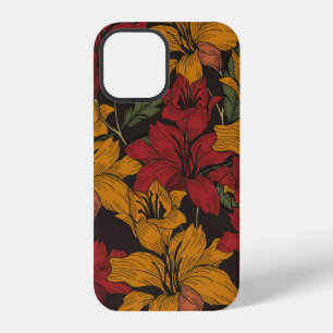 Coque iPhone 12 Magnifique fond de motif floral sans couture. Trop