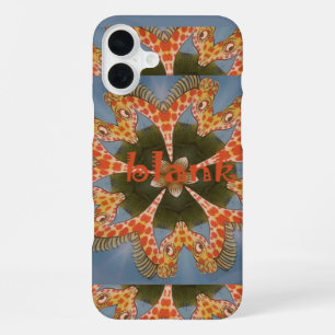 Coque iPhone 16 Plus Magnifique girafe africain coloré vierge