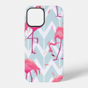 Coque iPhone 12 Magnifique motif tropical sans couture avec flaman