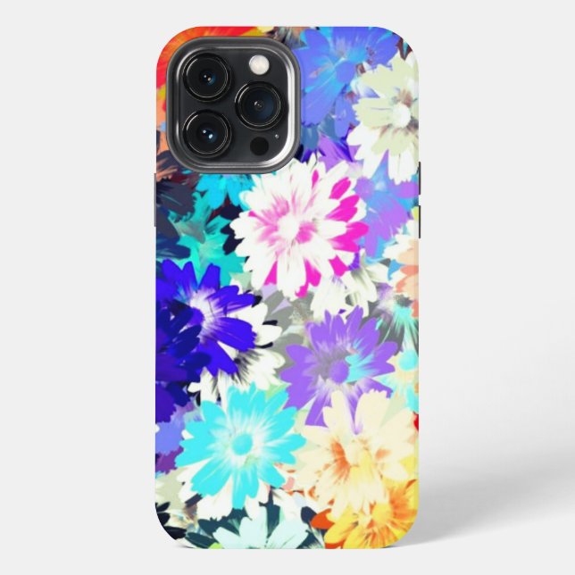 Coque iPhone Magnifiques fleurs colorées  (Verso)
