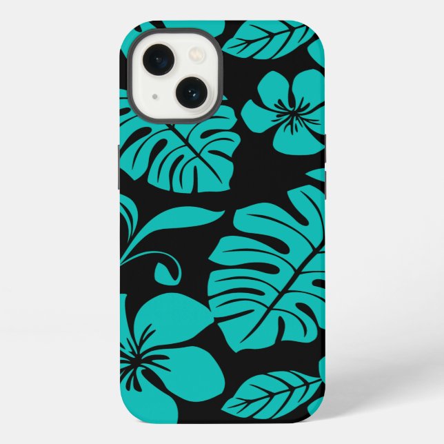 COQUE iPhone MAILLOT DE BAIN ROSE (NOIR/TURQUOISE) (Verso)