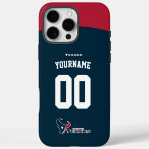 Coque iPhone 16 Pro Max Maillot des Texans personnalisé Football américain