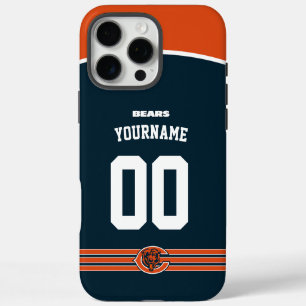 Coque iPhone 16 Pro Max Maillot personnalisé des Bears de Chicago de footb