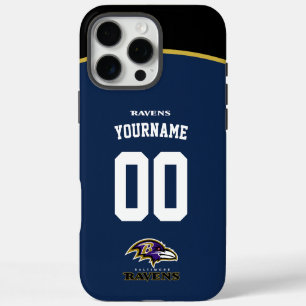 Coque iPhone 16 Pro Max Maillot personnalisé des Ravens de Baltimore de fo