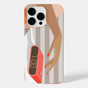 Coque Pour Pour iPhone 14 Pro Max Main des femmes poussant le bouton snooze du révei