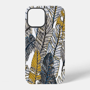 Coque iPhone 12 Main tirée : Feuilles tropicaux