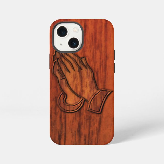 Coque iPhone Mains de prière (Verso)