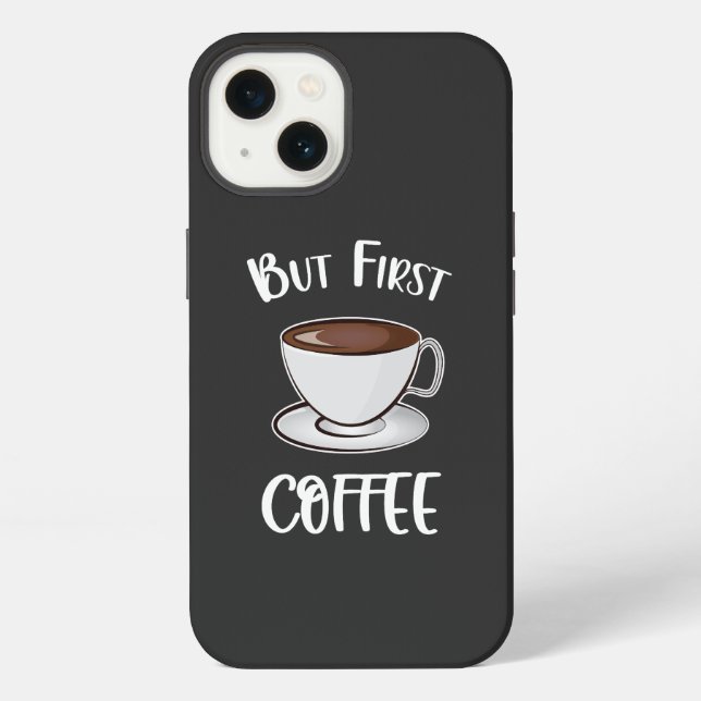 Coque iPhone Mais Premier Café - Amateur De Café (Verso)