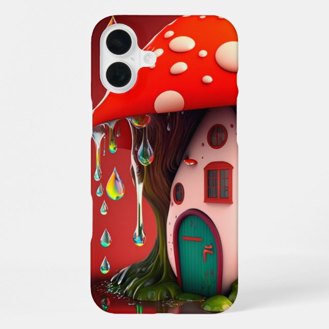 Coque iPhone Maison de champignons (Verso)