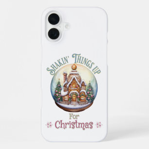 Coque iPhone 16 Plus Maison en pain d'épice dans le monde des neiges No