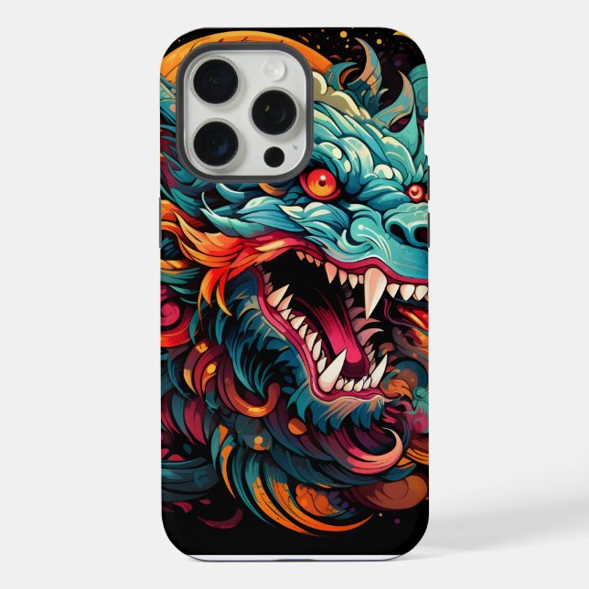 Coque iPhone Majesté du Dragon Oriental Moderne (Verso)