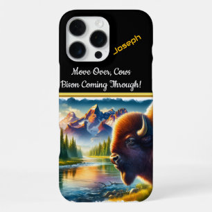Coque iPhone 16 Pro Max Majeux Buffle par une Rivière de Montagne Sérène