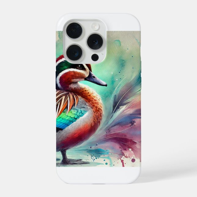 Coque iPhone Malagasy Teal 151024AREF105 - Watercolor (Verso)