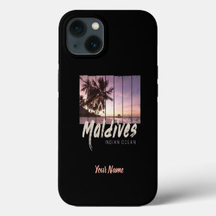 Etui iPhone 13 Maldives Océan Indien souvenir coucher de soleil v
