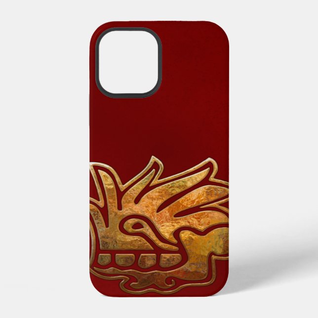 Coque iPhone Malinalli AZTEC Gold & Red (Verso)