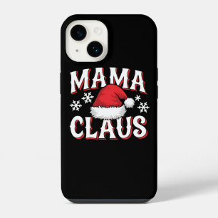 Coque Pour iPhone 14 Mama clauds avec chapeau santa