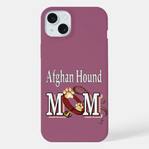 Coque iPhone 15 Plus Maman Chien de race Afghan Hound