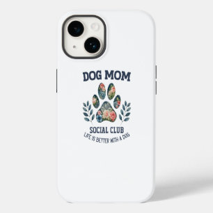 Coque Pour iPhone 14 Maman Chien Fleur de Patte