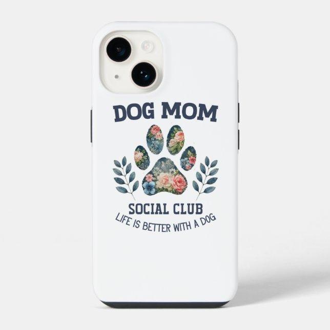 Coque iPhone Maman Chien Fleur de Patte  (Verso)