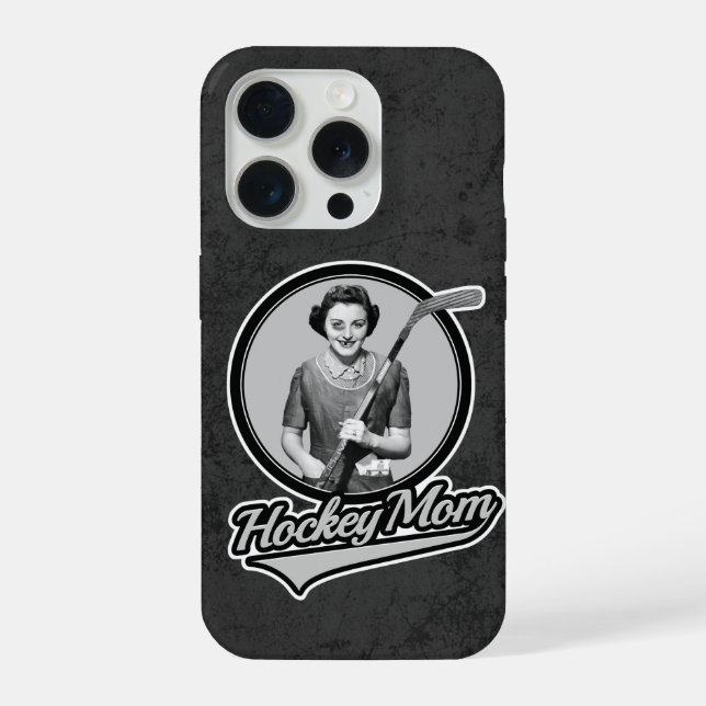 Coque iPhone Maman de hockey (Verso)