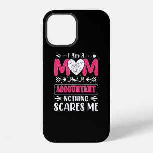 Coque iPhone 12 Maman et comptable Rien ne me fait peur, drôle